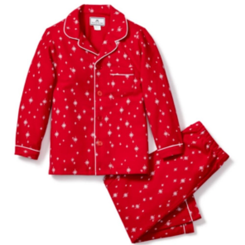 Petite Plum Kid's Flannel Cotton Chemical Free Pajamas NEW NWT Red 10